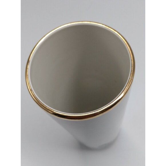 Vintage Royal Bavaria Hand Painted Lusterwate Vase 7 1/2" Tall x 2 1/2" Diameter - Picture 2 of 6